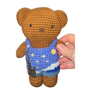 Just Dutch Miffy Boris Bear Crochet Plush Toy Van Gogh Starry Night Outfit
